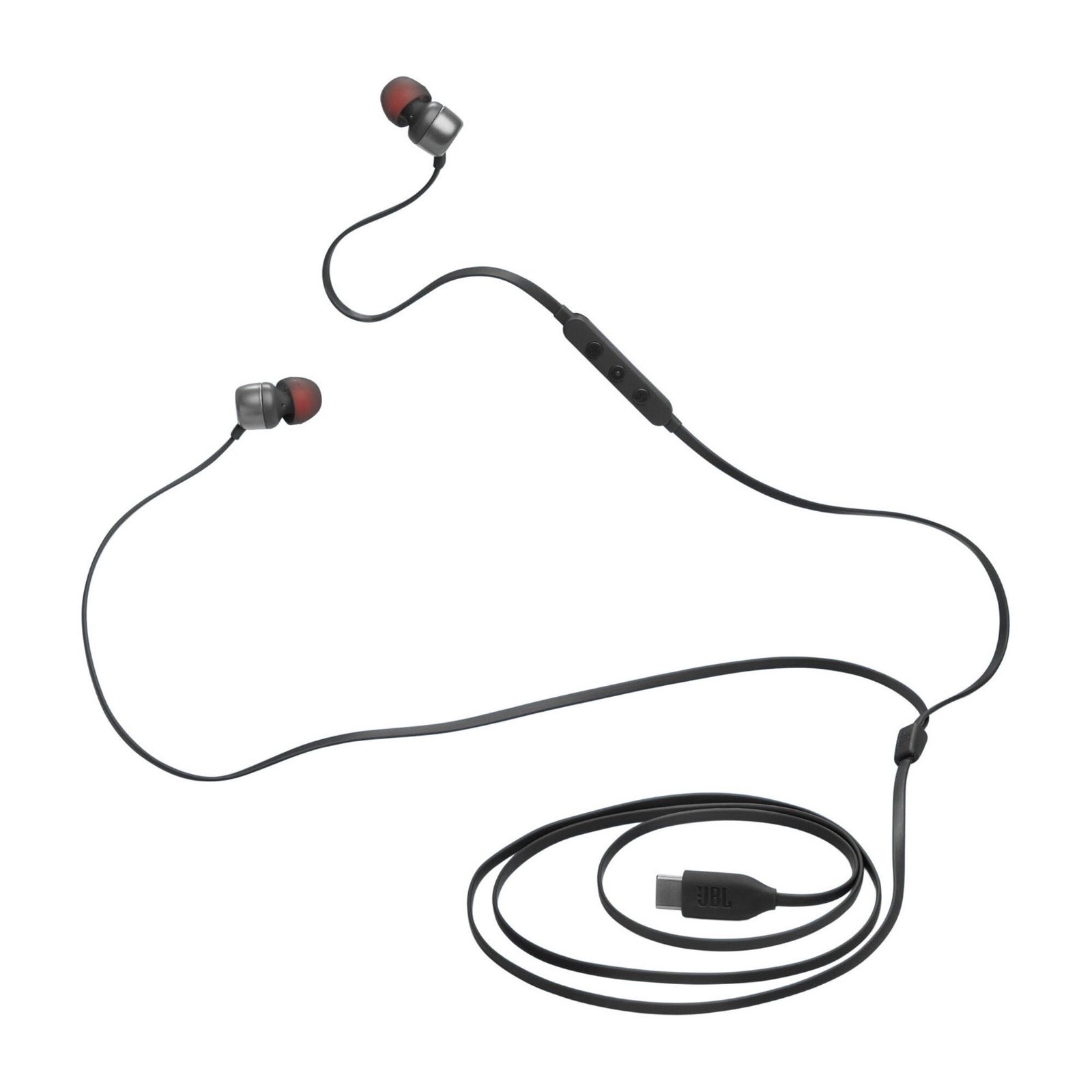 JBL Tune 310C – Wired Hi-Res in-Ear Headphones, Tangle-Free Flat Cable, 3-But…