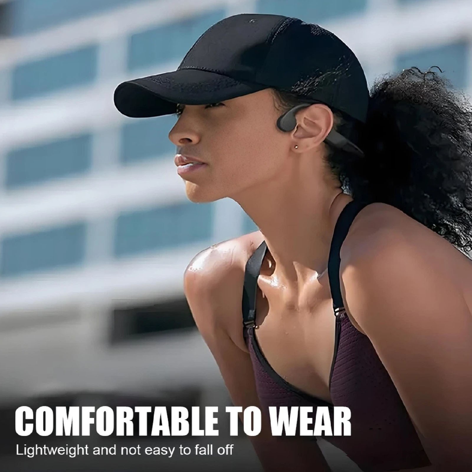 Bone Conduction Sport Headset Bluetooth 5.4 IPX5 Waterproof for Cycling Running