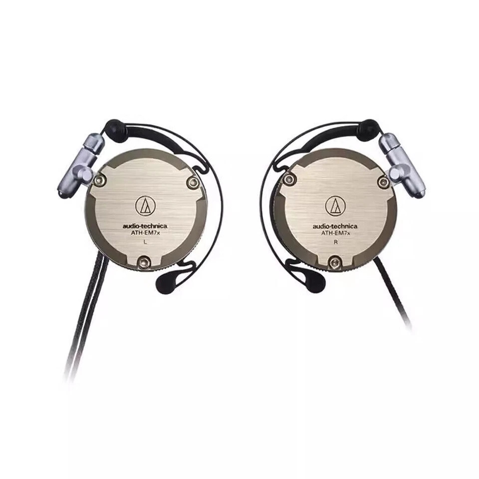 Original Audio-Technica ATH-EM7X Adjustable Aluminum Clip-On Headphones