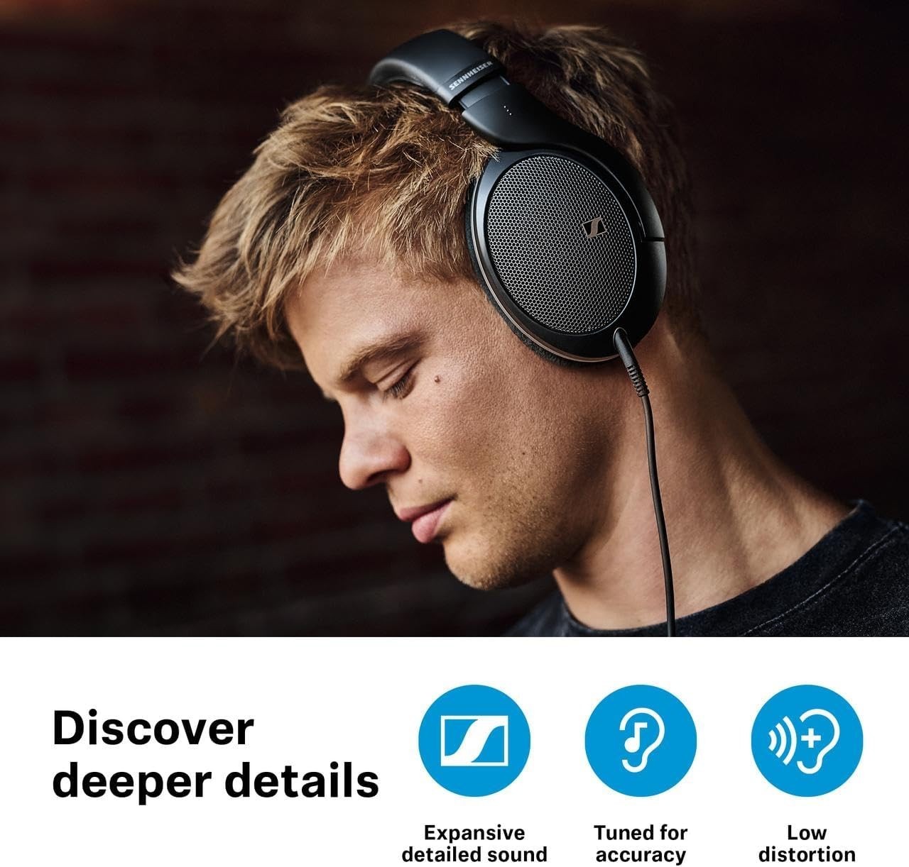 Sennheiser HD 550 Open-Back Audiophile Headphones – Black