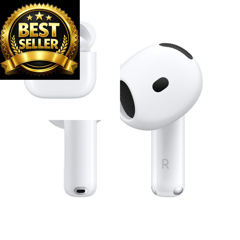 Apple AirPods 4 Wireless Earbuds, Bluetooth Headphones, with One Size, White