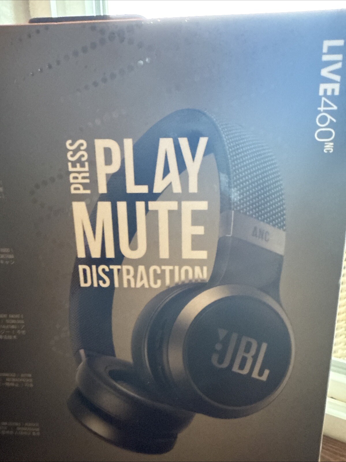 JBL Live 460NC Wireless Bluetooth Noise Cancelling On Ear Headphones Mic Black