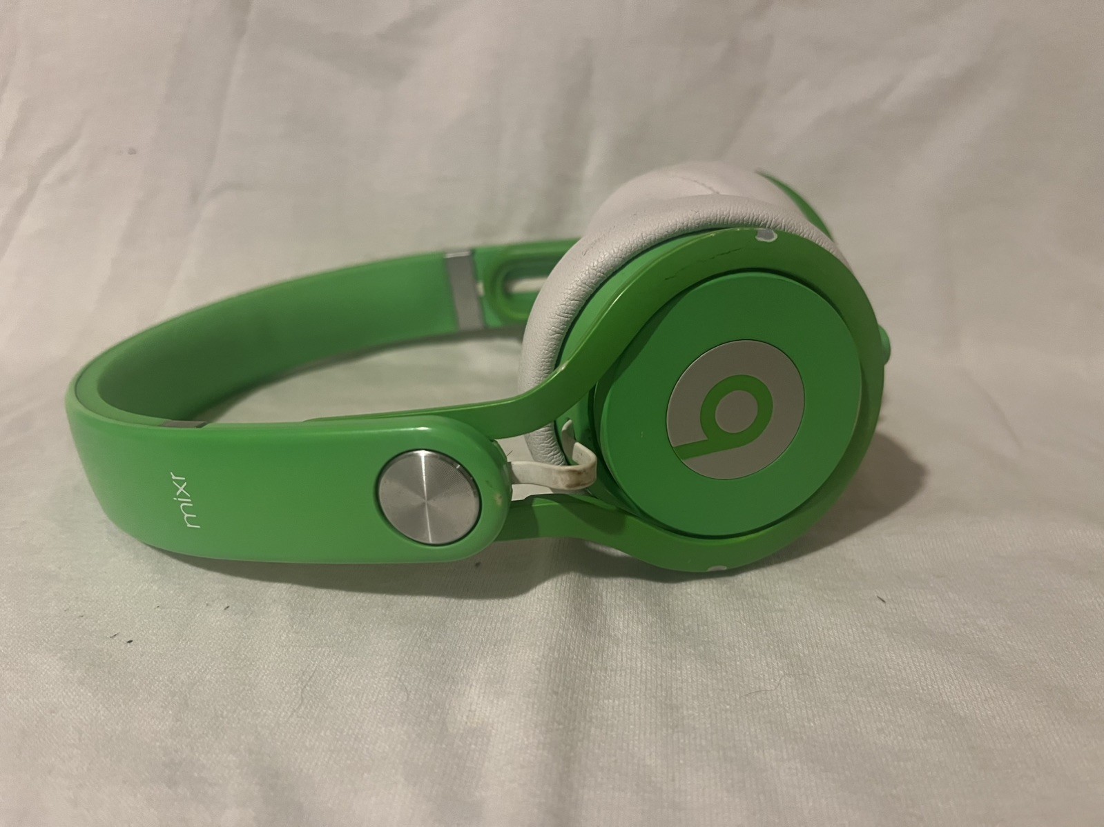 LOT of 2 RARE Beats Mixr Headphones GREEN & BLUE by Dr Dre TESTED WORKS Mixer