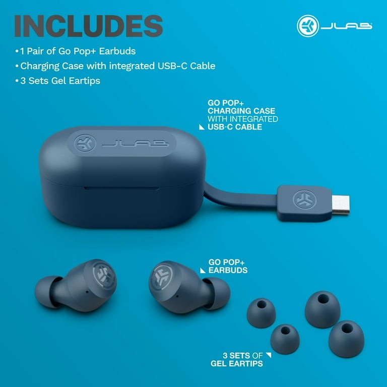 JLab EBGAIRPOPRSLT124 GO Air POP True Wireless In-Ear Headphones – Slate