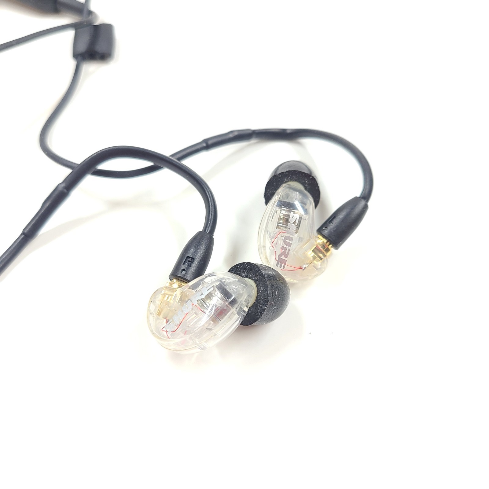 Shure SE215 LiveSound Sound-Isolating Monitor Black Earbuds – Clear BC