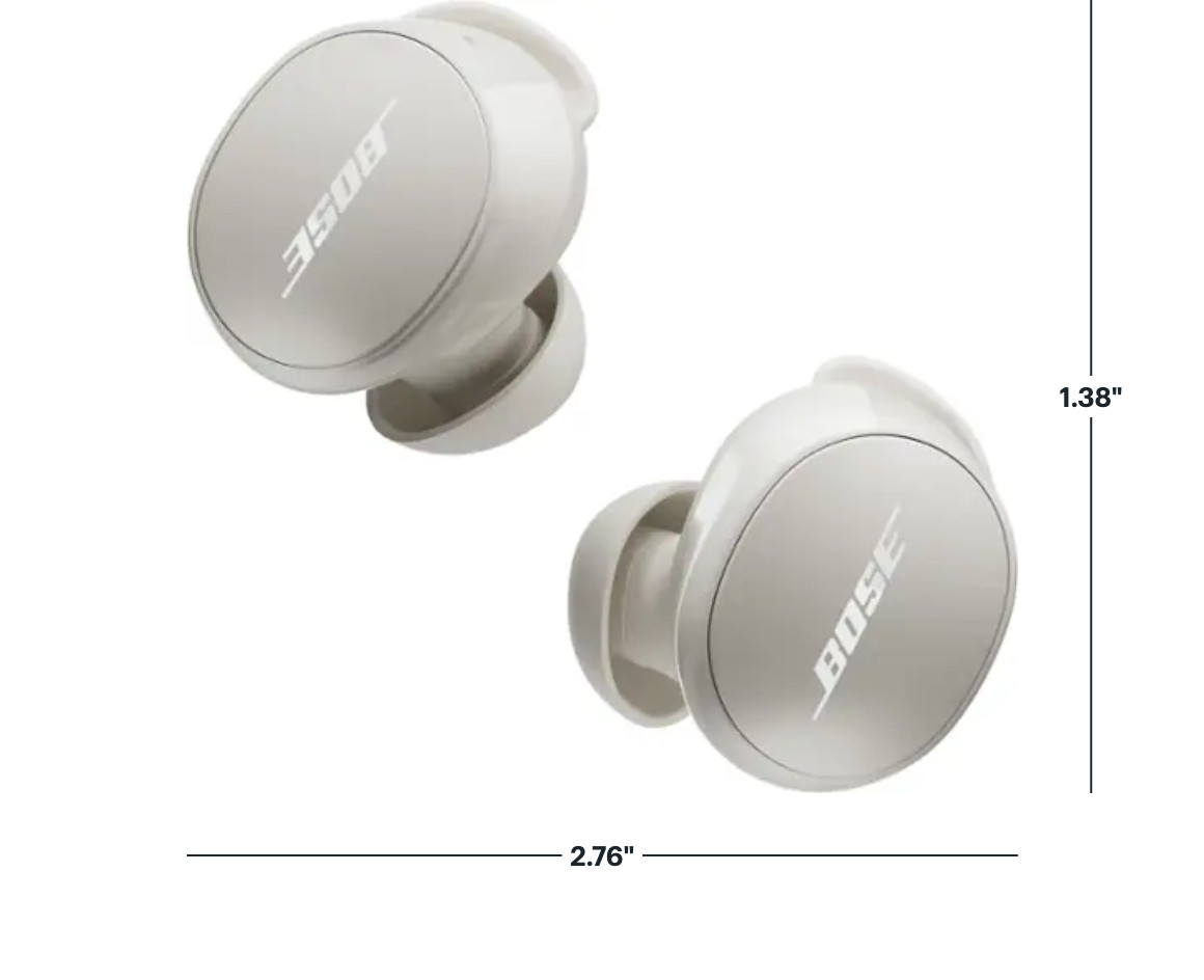Bose QuietComfort Noise-Canceling True Wireless Earbuds (442318) – White Smoke