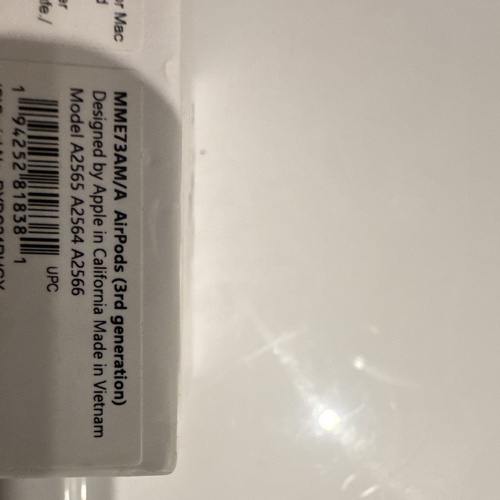 Apple AirPods 3rd Generation Wireless MagSafe Charging Case White MME73AM/A
