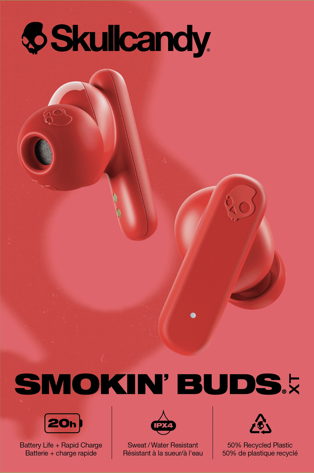Smokin’ Buds XT True Wireless in-Ear Earbuds, Flame