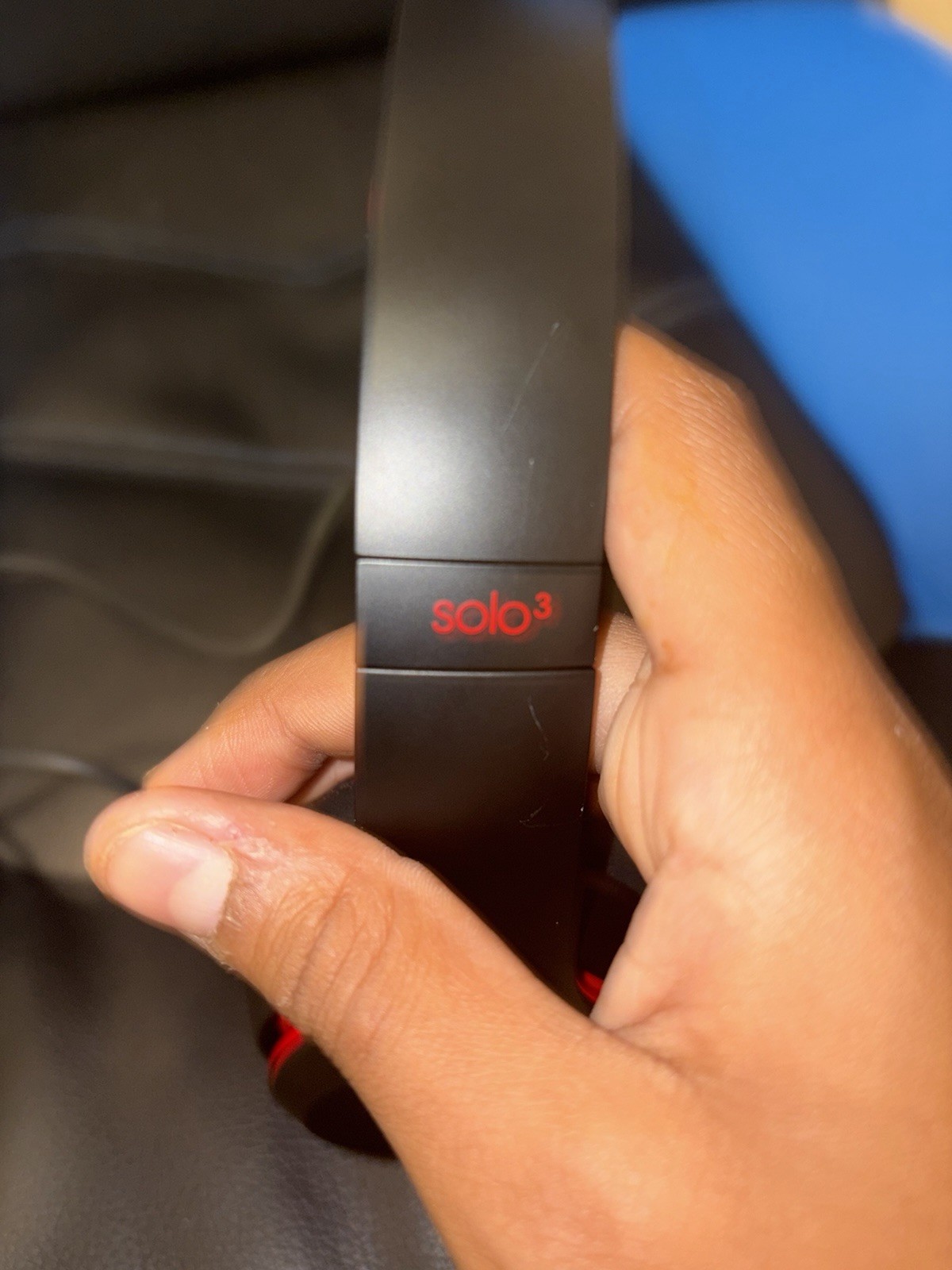 NEW! Beats by Dre Solo3 Wired Headphones Black and Red DEMO VERSION!!! READ!