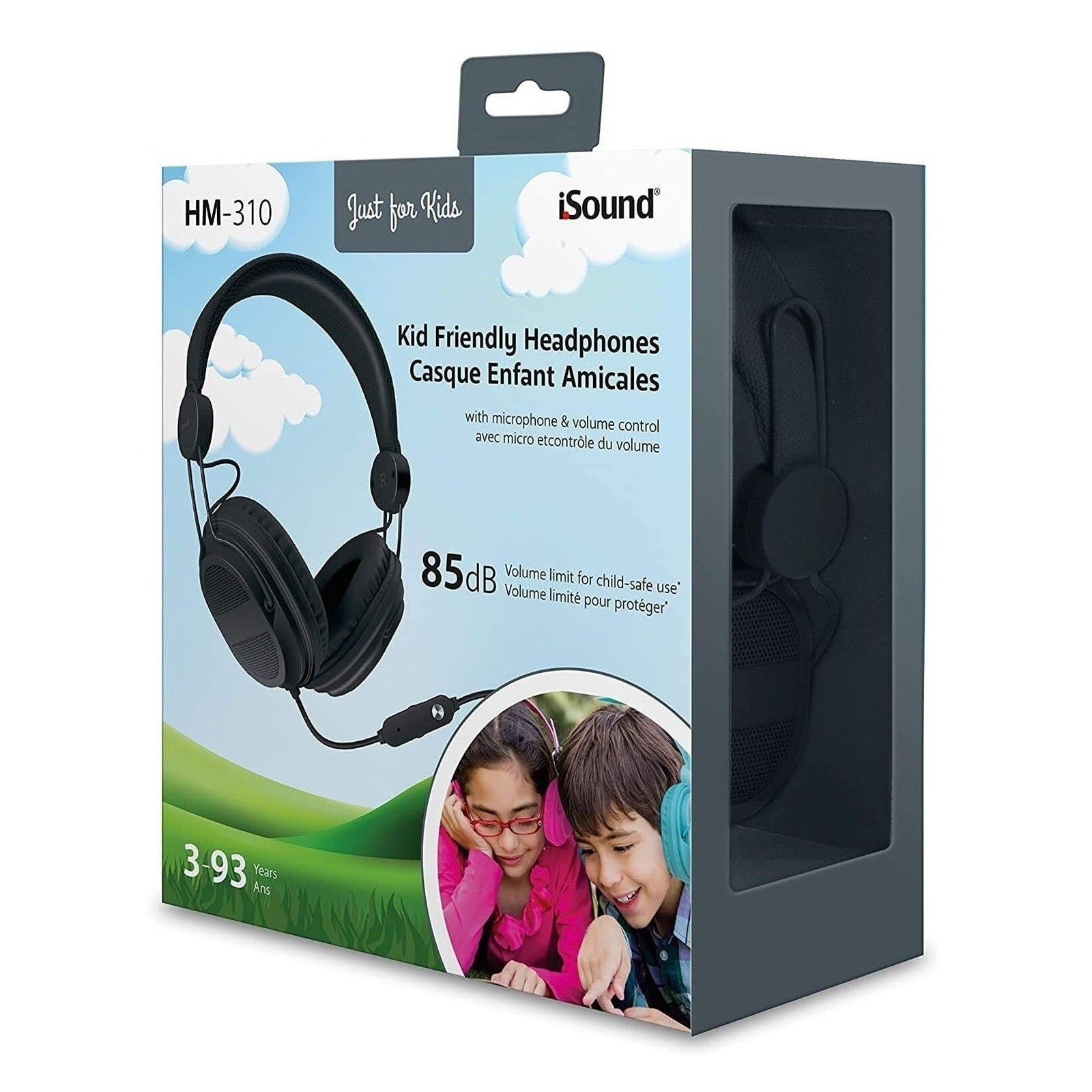 iSound HM-310 Kid Friendly Headphones Black New Sealed