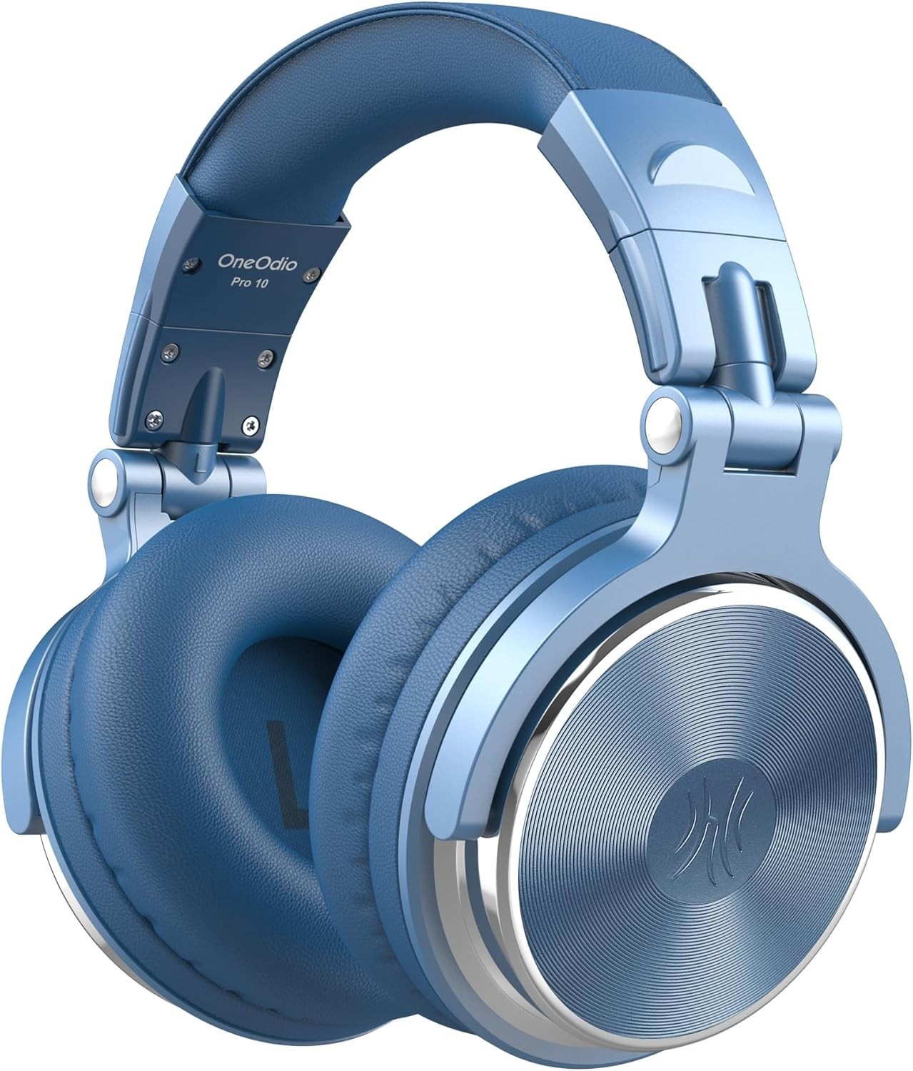 Sky Blue Wired Over Ear Studio Headphones, 50mm Drivers, 3.5/6.35mm, Adult