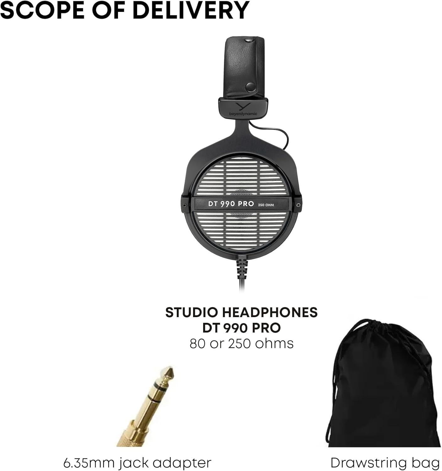 Beyerdynamic DT 990 Pro 250 Ohm STUDIO HEADPHONES – NEW – PERFECT CIRCUIT