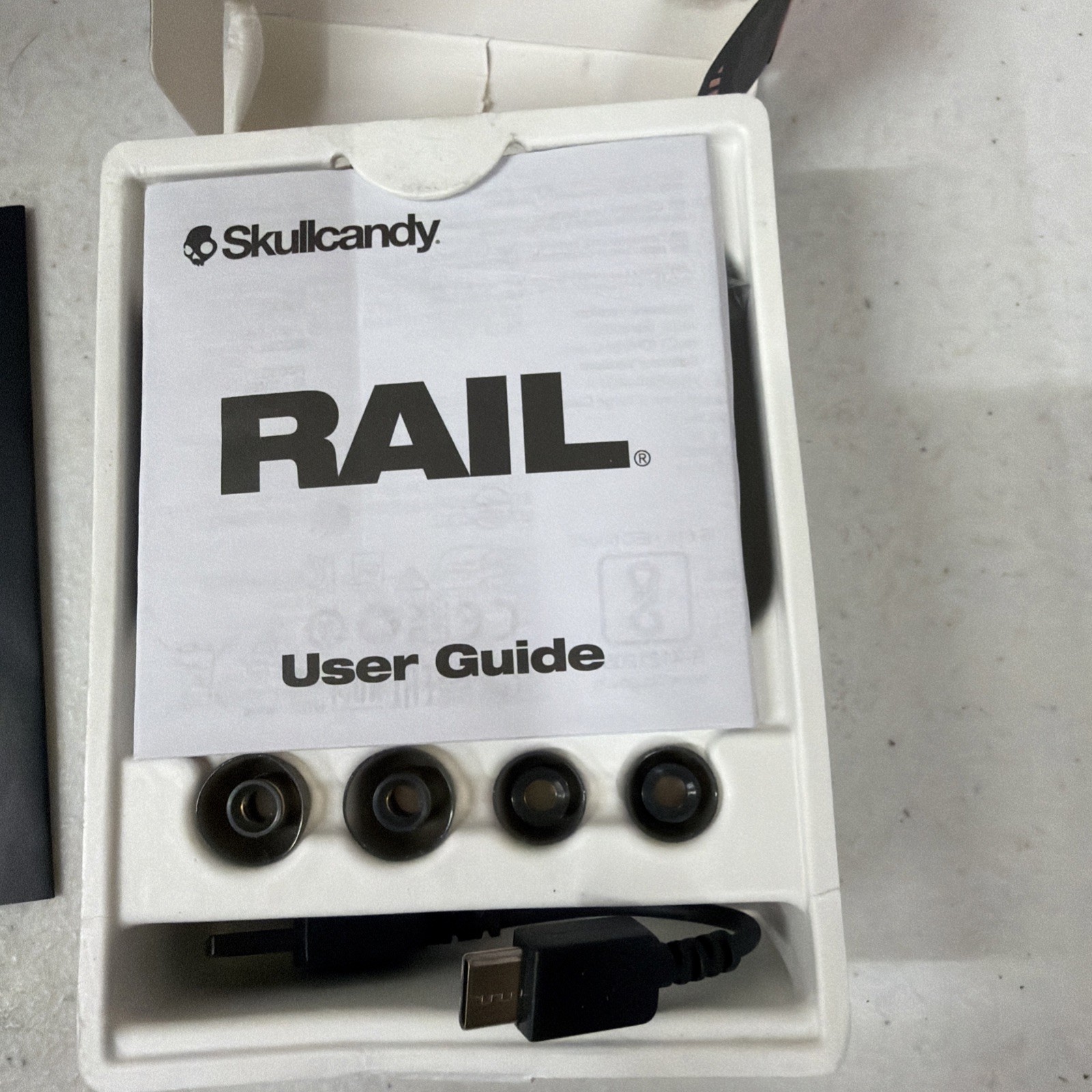 Skullcandy Rail XT True Wireless Bluetooth In-Ear Headphones with Skull iQ Black