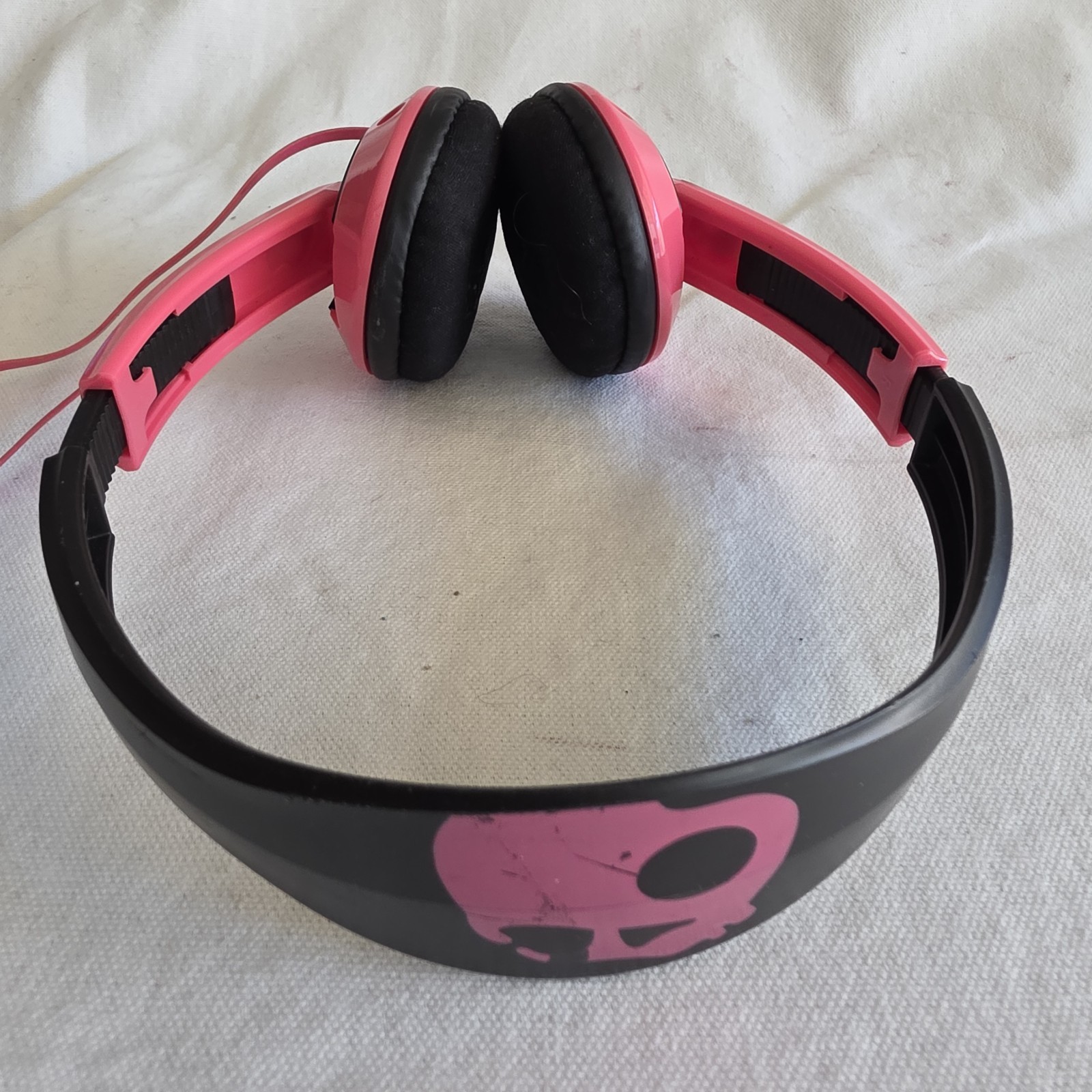 Skullcandy Uprock Wired On-Ear Headphones – Pink & Black – Tested & Working