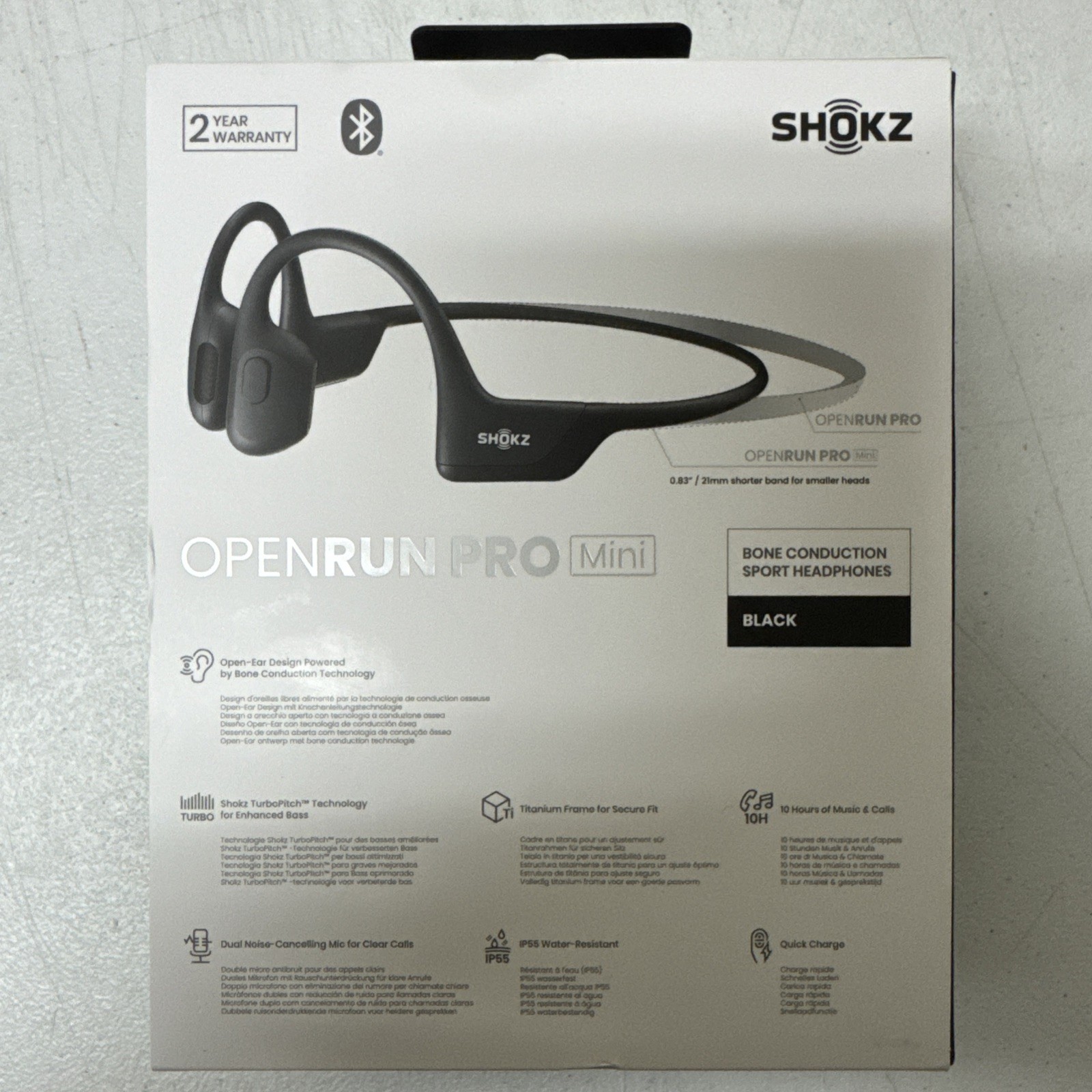 Shokz OpenRun Pro Mini Bluetooth Wireless Headphones – Black