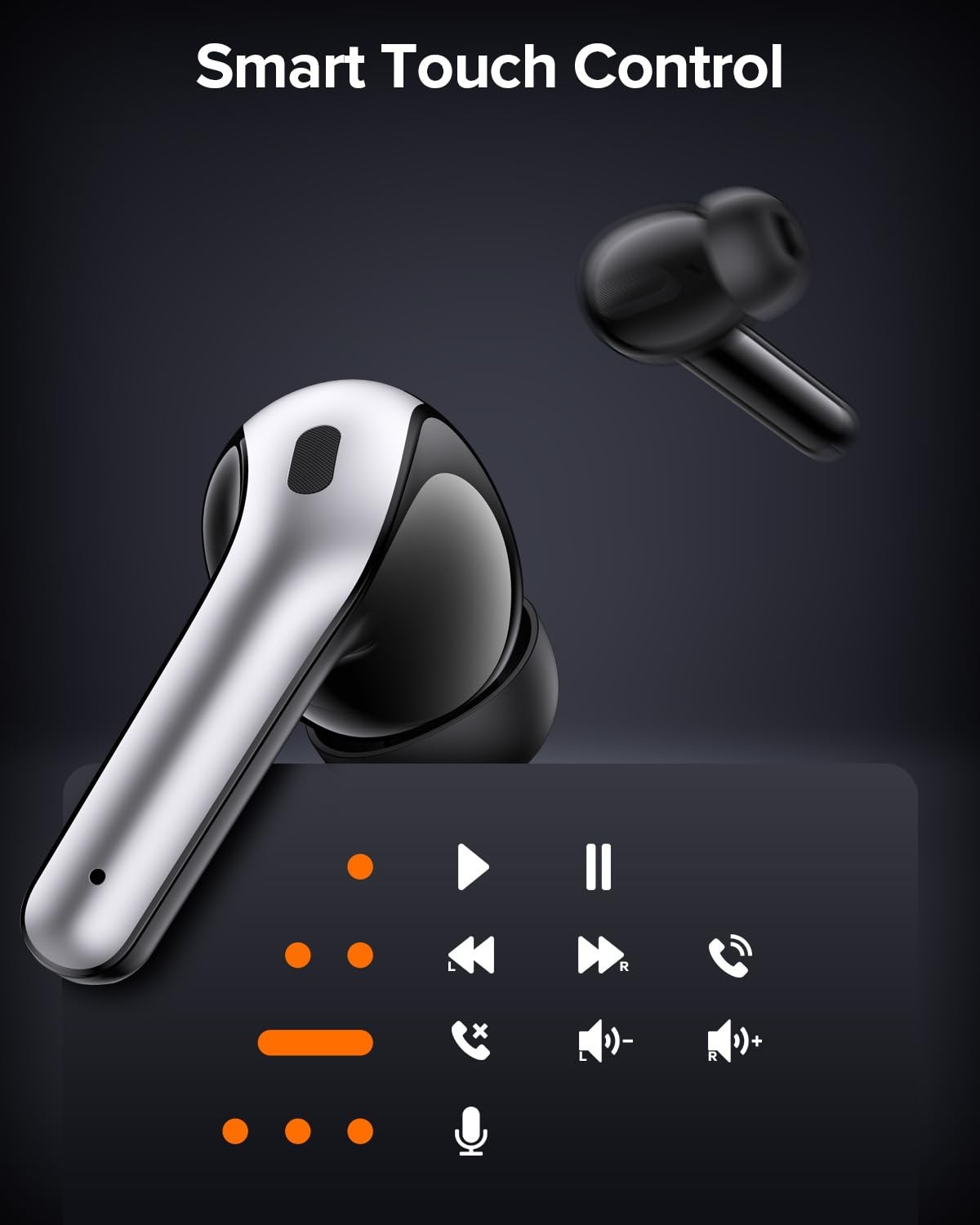 Tagry Bluetooth Headphones True Wireless 60H Playback Led Power Display