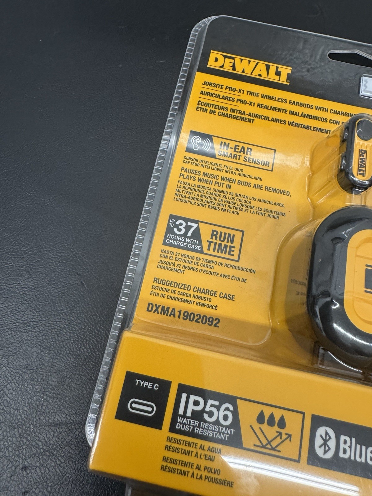 DEWALT DXMA1902092 Pro-X1 Jobsite Bluetooth Earbuds – Black/Yellow