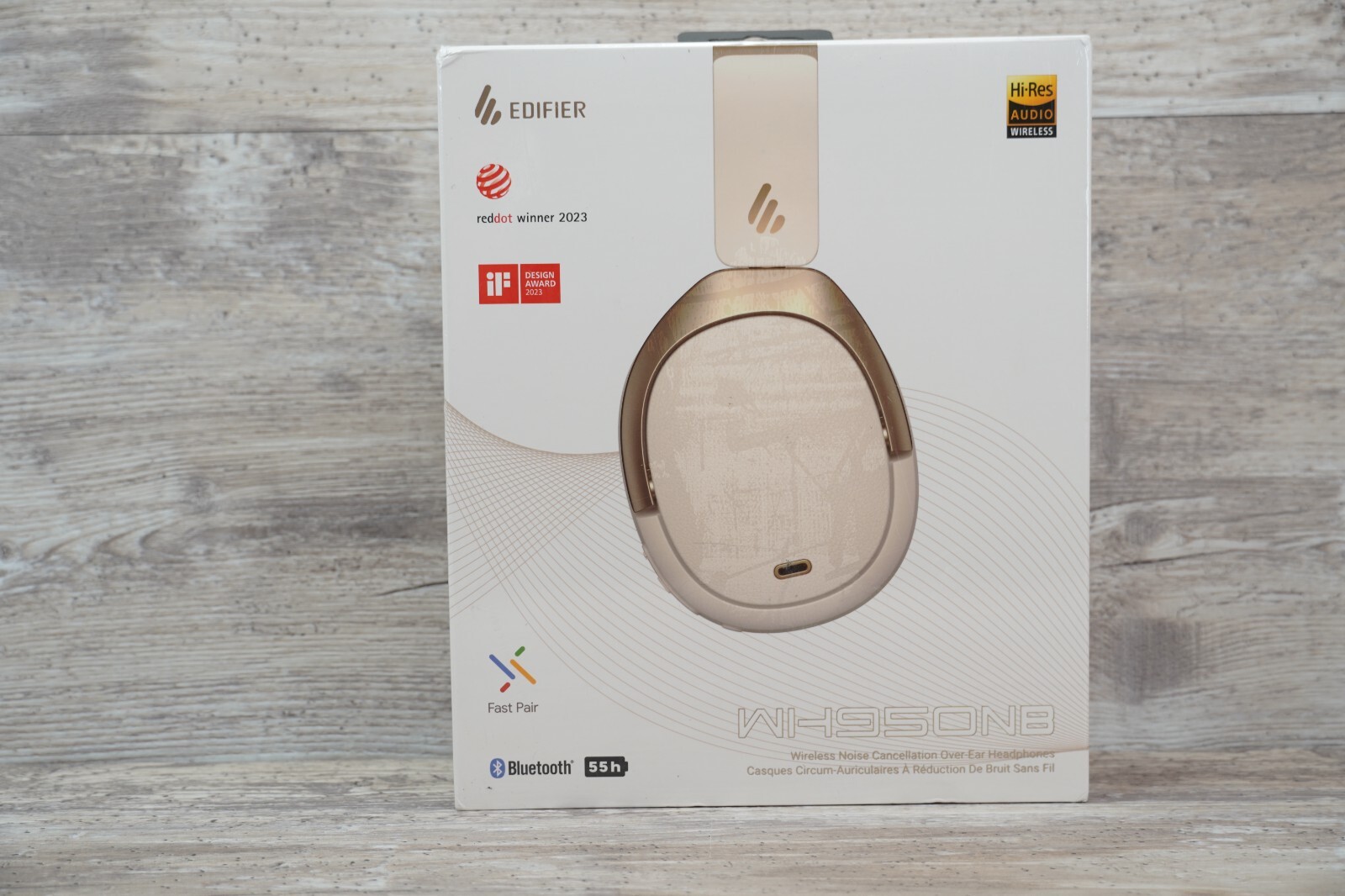 Edifier WH950NB Active Noise Cancelling Headphones Bluetooth 5.3 Wireless White