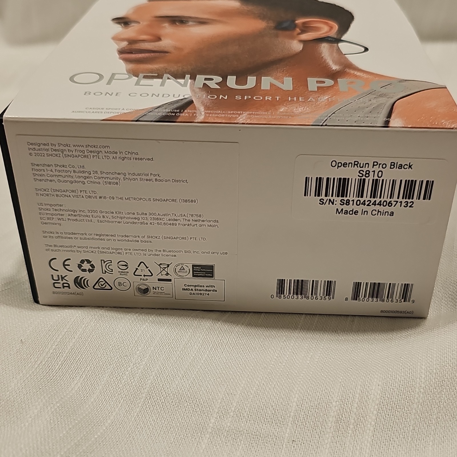 Shokz OpenRun Pro S810 Bone Conduction Open-Ear Neckband Headphones BT Black
