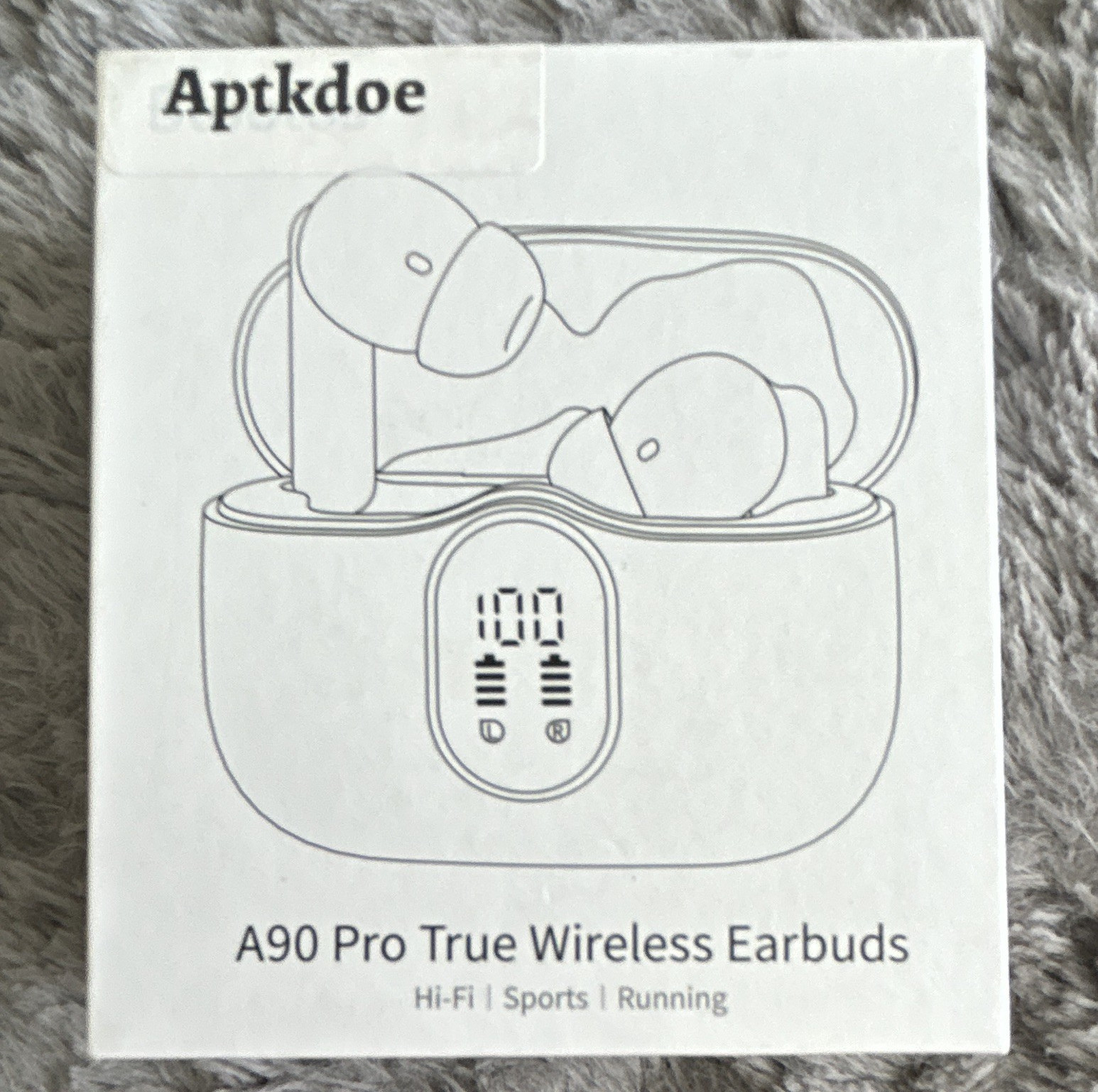 Aptkdoe A90 Pro Bluetooth True Wireless In-Ear Earbuds White Sports Running