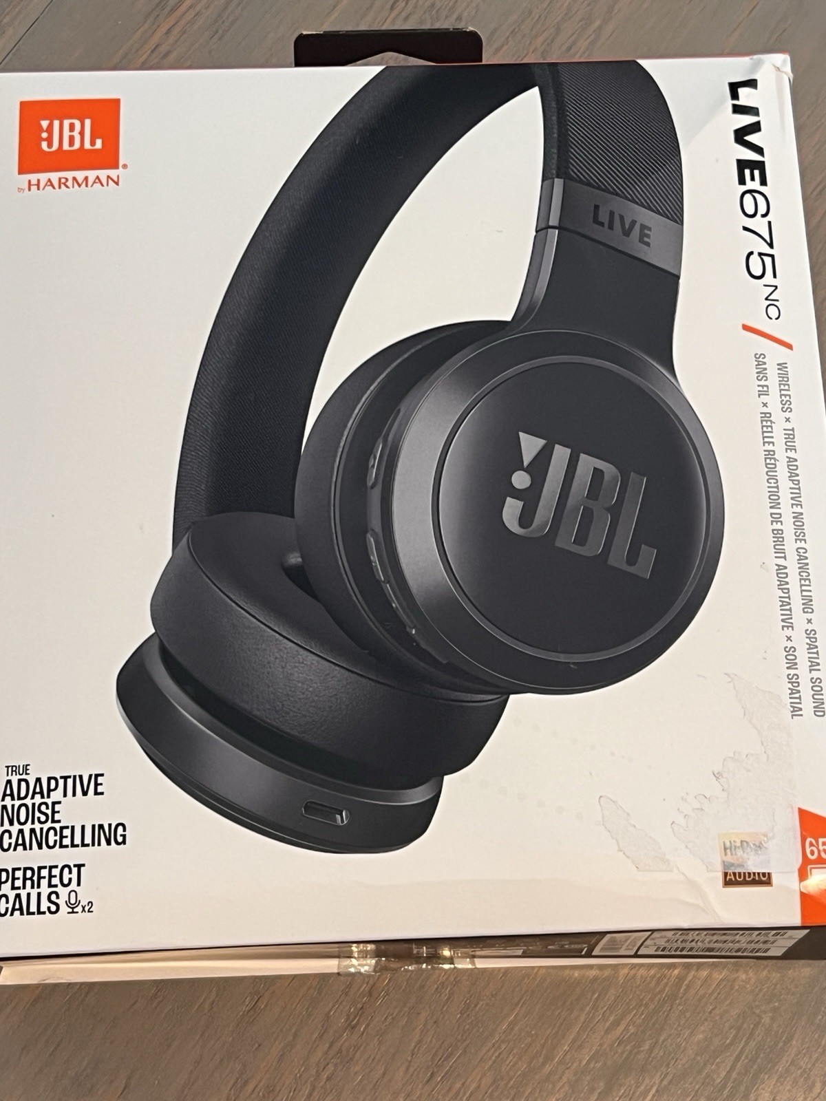 JBL Live 675NC Noise-Cancelling On-Ear Wireless Headphones – Open box Free Ship