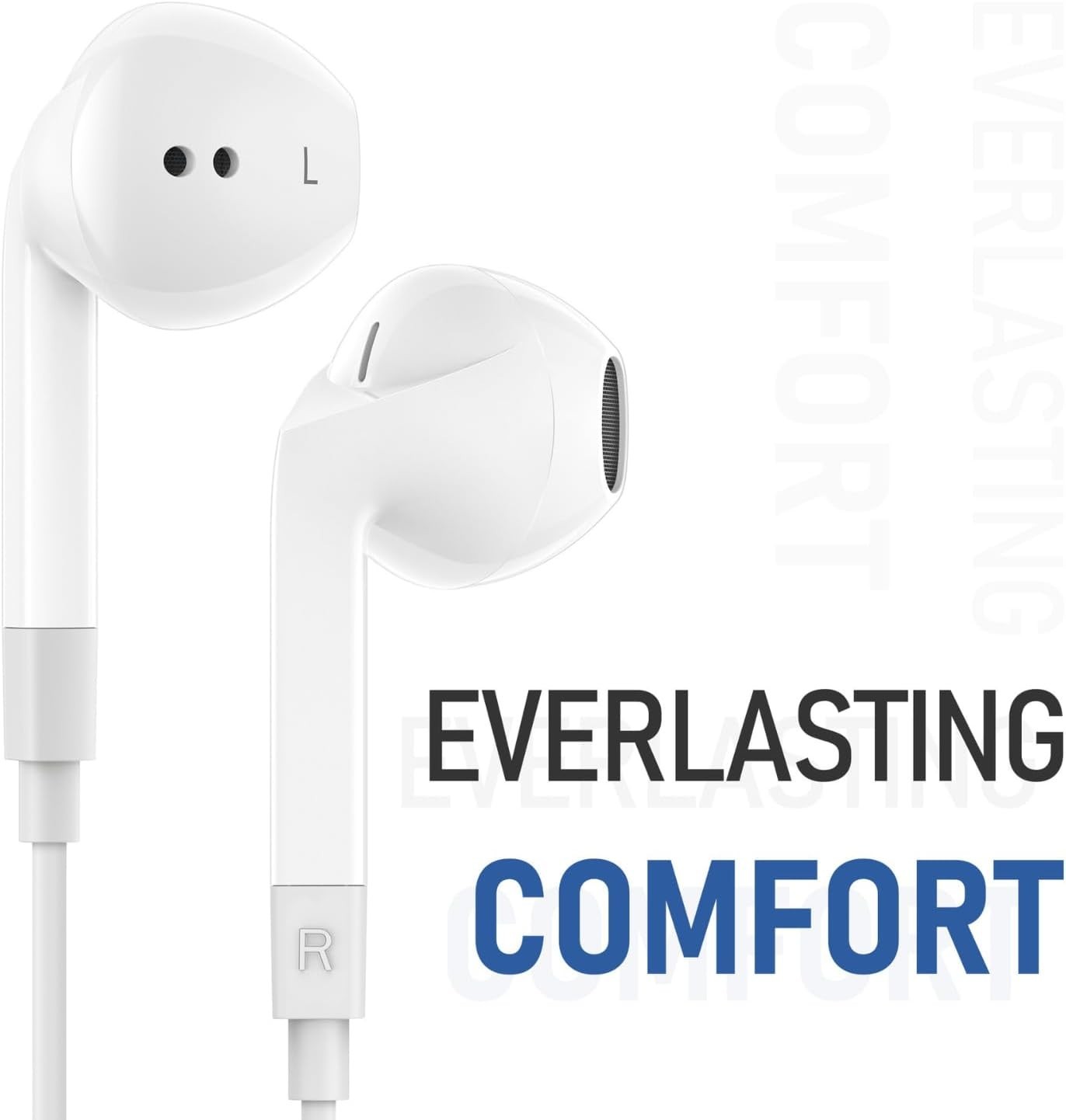 FEROX Wired Earbuds in-Ear Headphones, 5 , Earphones with Microphone, Noise …