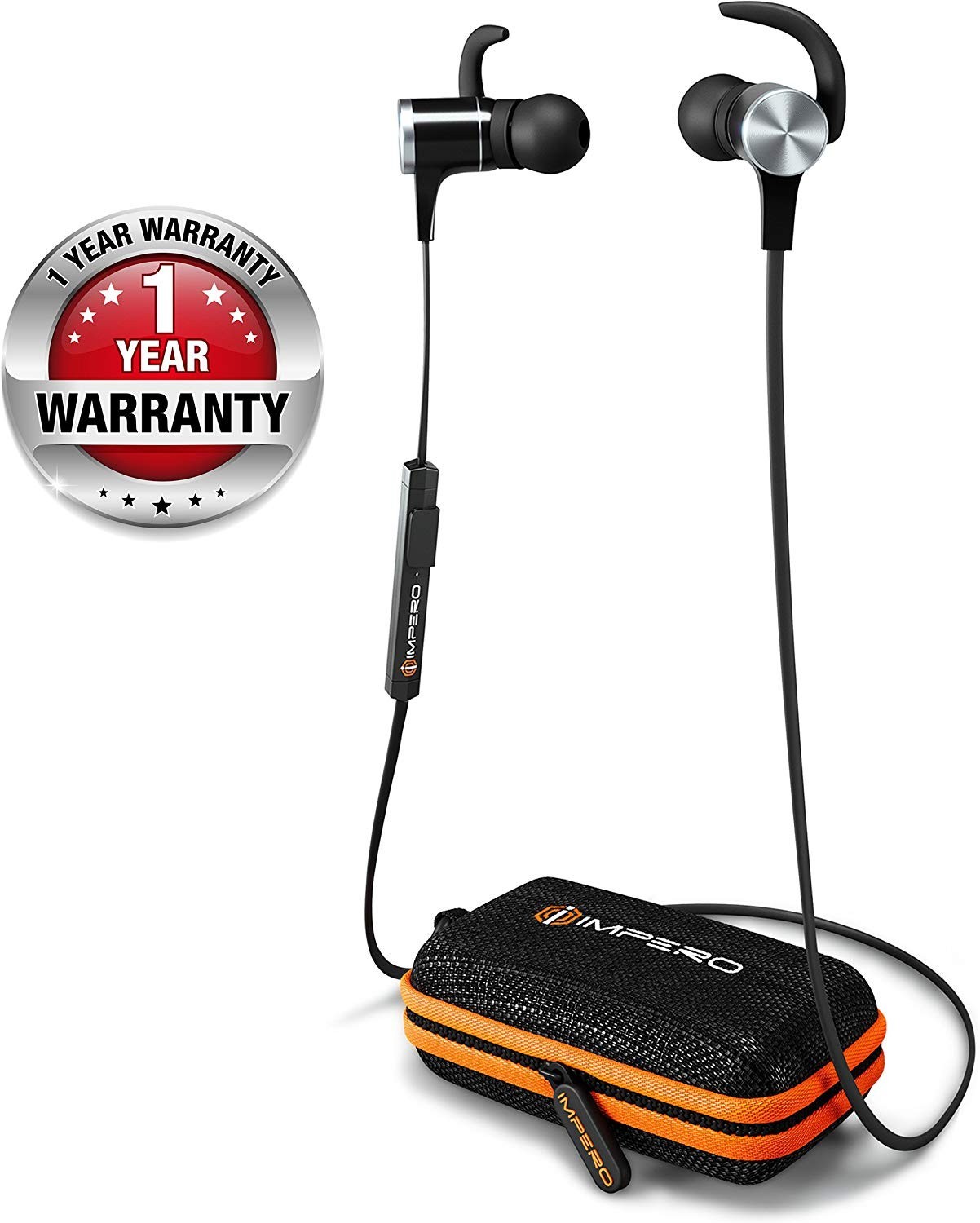 Bluetooth 4.1 Wireless Earbuds aptX Sport Headphones with Mic & Case Black New
