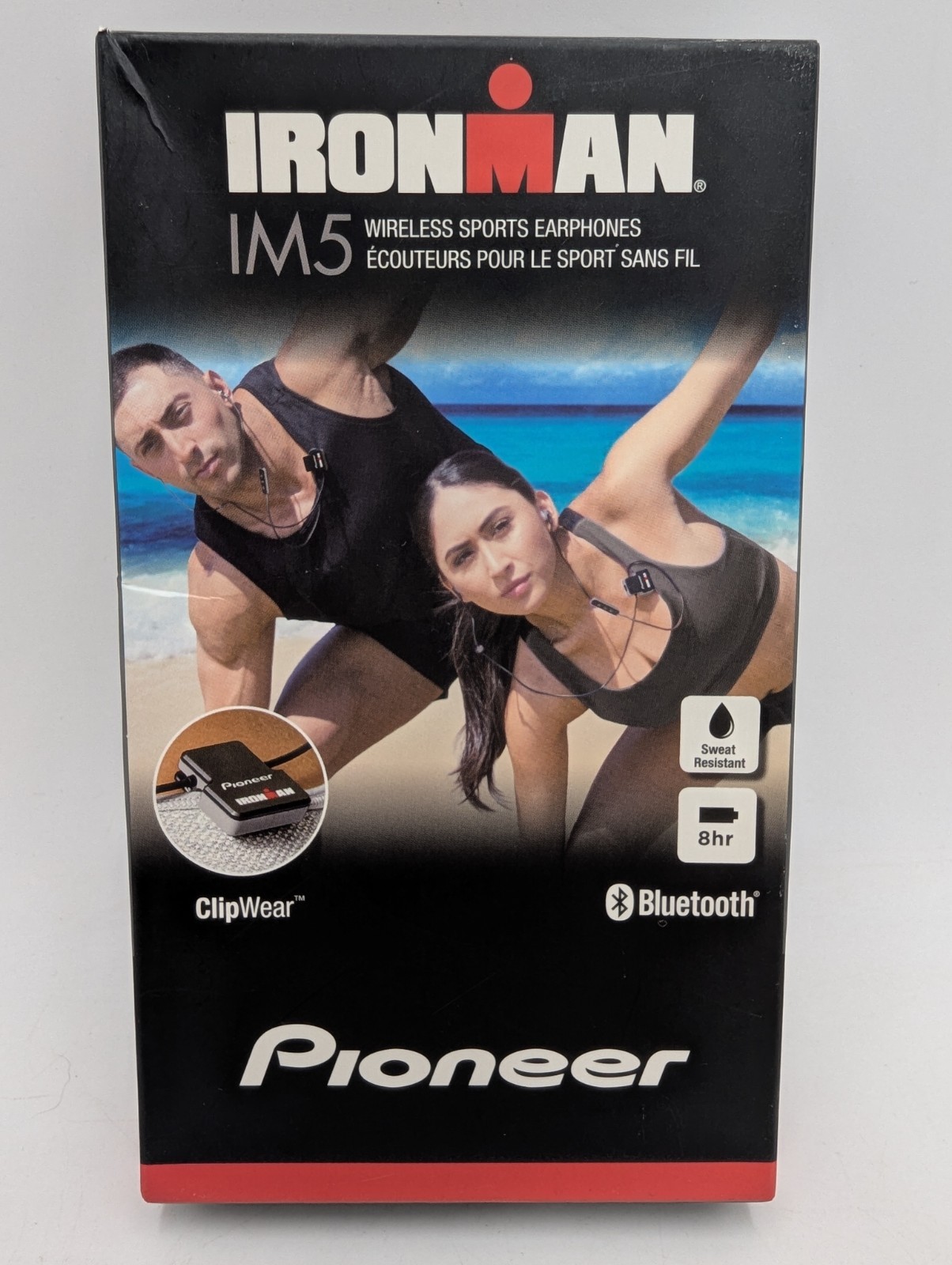 Pioneer Iron-man IM5 Wireless Bluetooth Sports Earphones Gray NEW