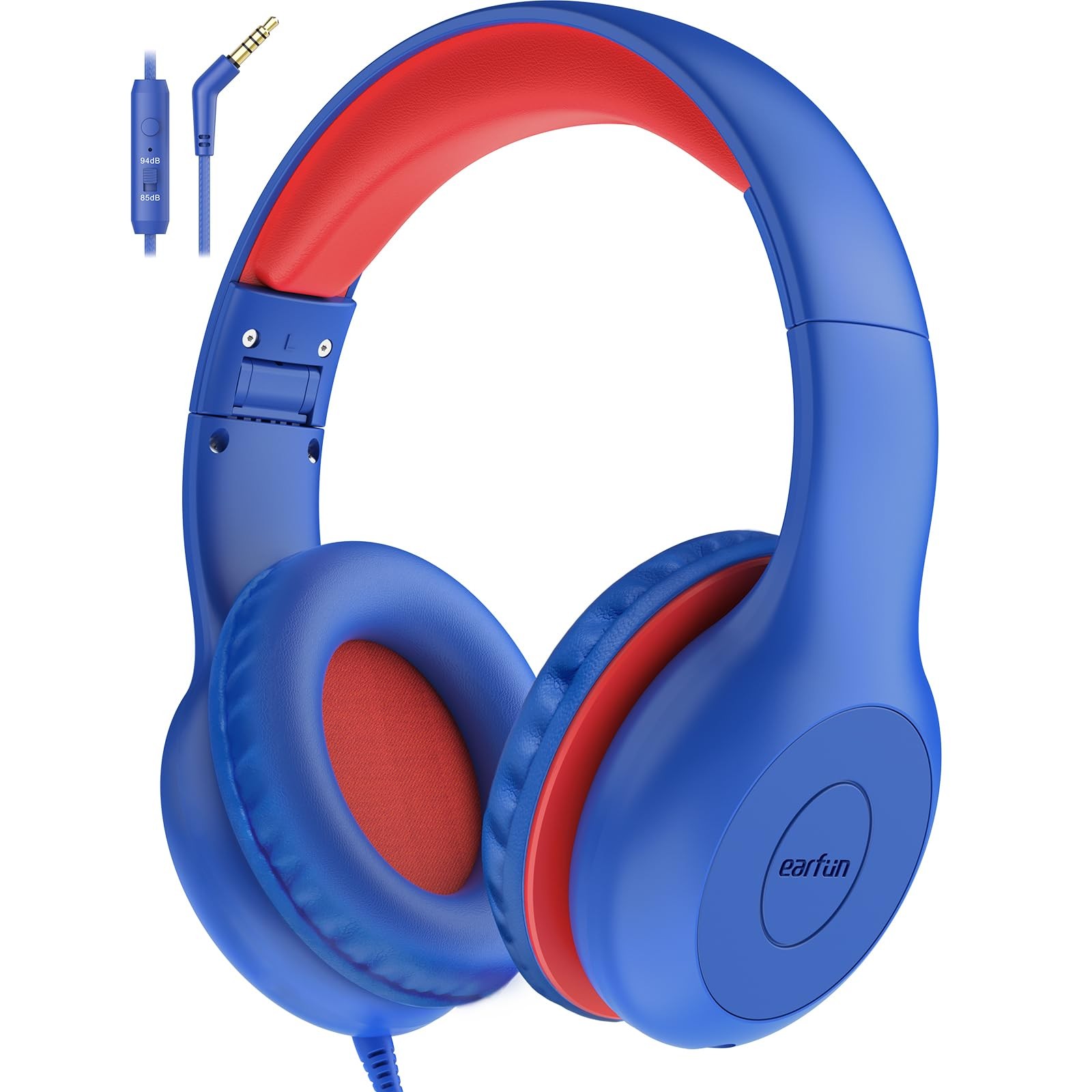 EarFun Kids Headphones Wired with Microphone 85/94dB Volume Limit Headphones for