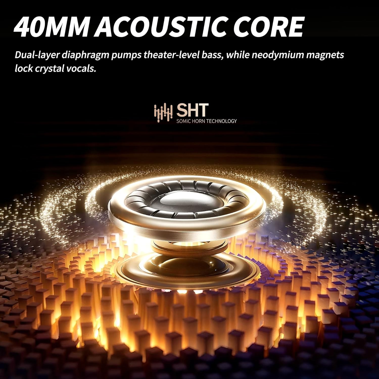 Crystal Clear Audio with Quad-Mic ANC Wireless Headphones – For Gaming & Music