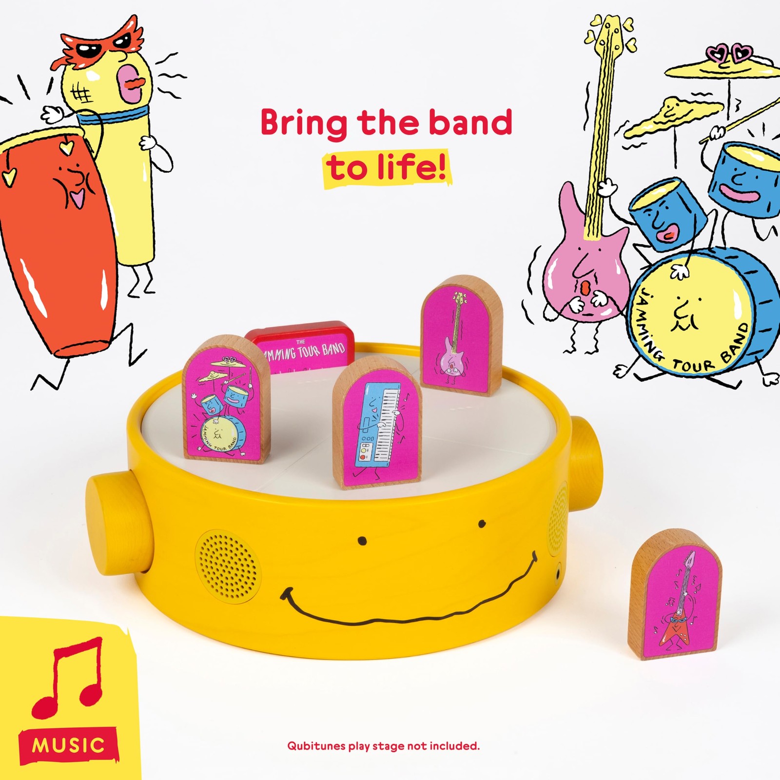 QUBITUNES Interactive Audio Play Stage Game | The Jamming Tour Band Game |Cre…