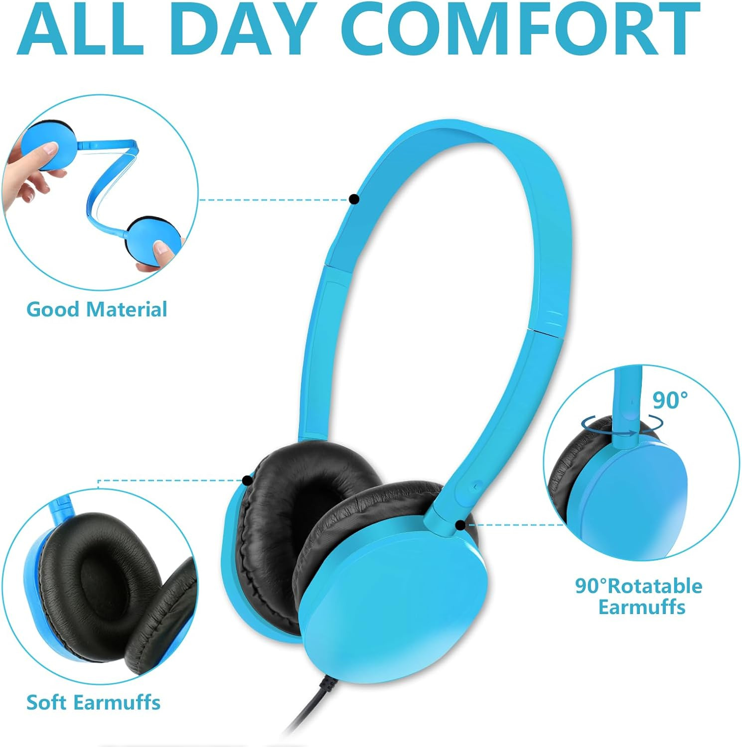Kids Headphones Bulk 10 Pack School Classroom Children Boys Girls Teen Adult Set