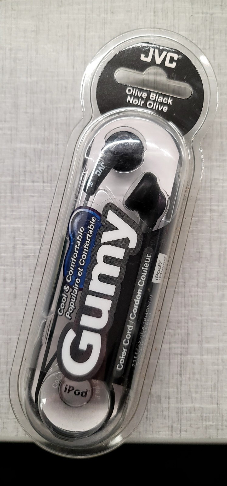 JVC Gumy HA-F140-BN In-Ear Earbuds 2.5mm Jack Olive Black 1.0m 16-20k