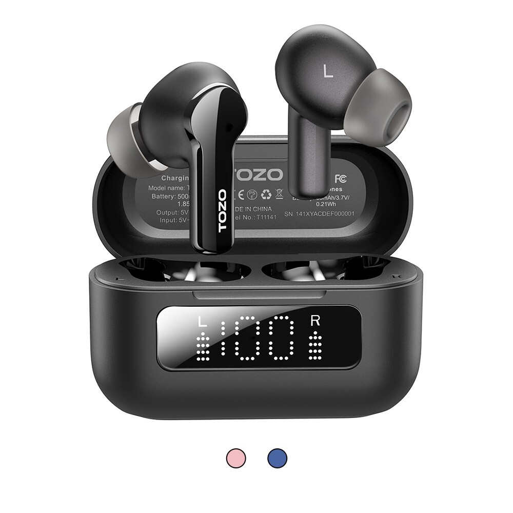 TOZO Wireless Earbuds Headphone Active Noise Cancelling AI Clear Call Waterproof