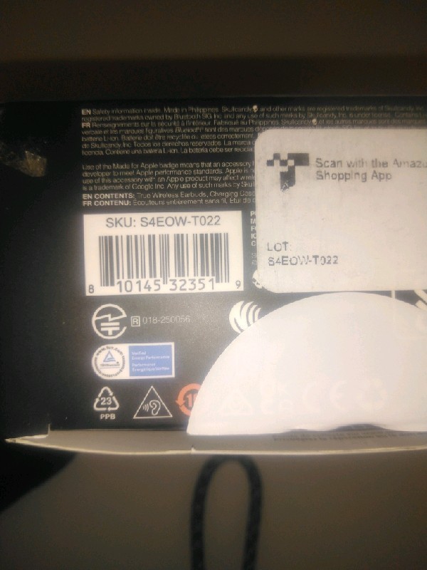 Skullcandy Push 720 Open S4EOW-T022 Wireless Earbuds 16Ohms Lightweight Open-Ear