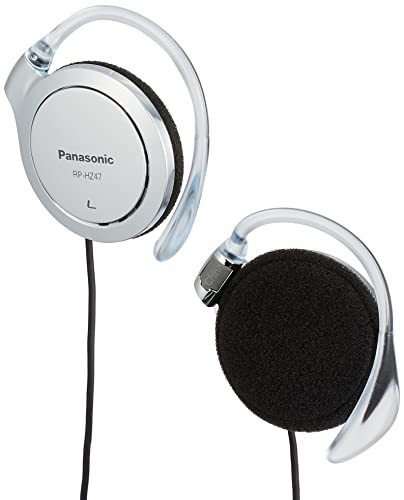 Panasonic RP-HZ47-S Clip-On Headphones Silver Compact Earhook On-Ear Wired 3.5mm