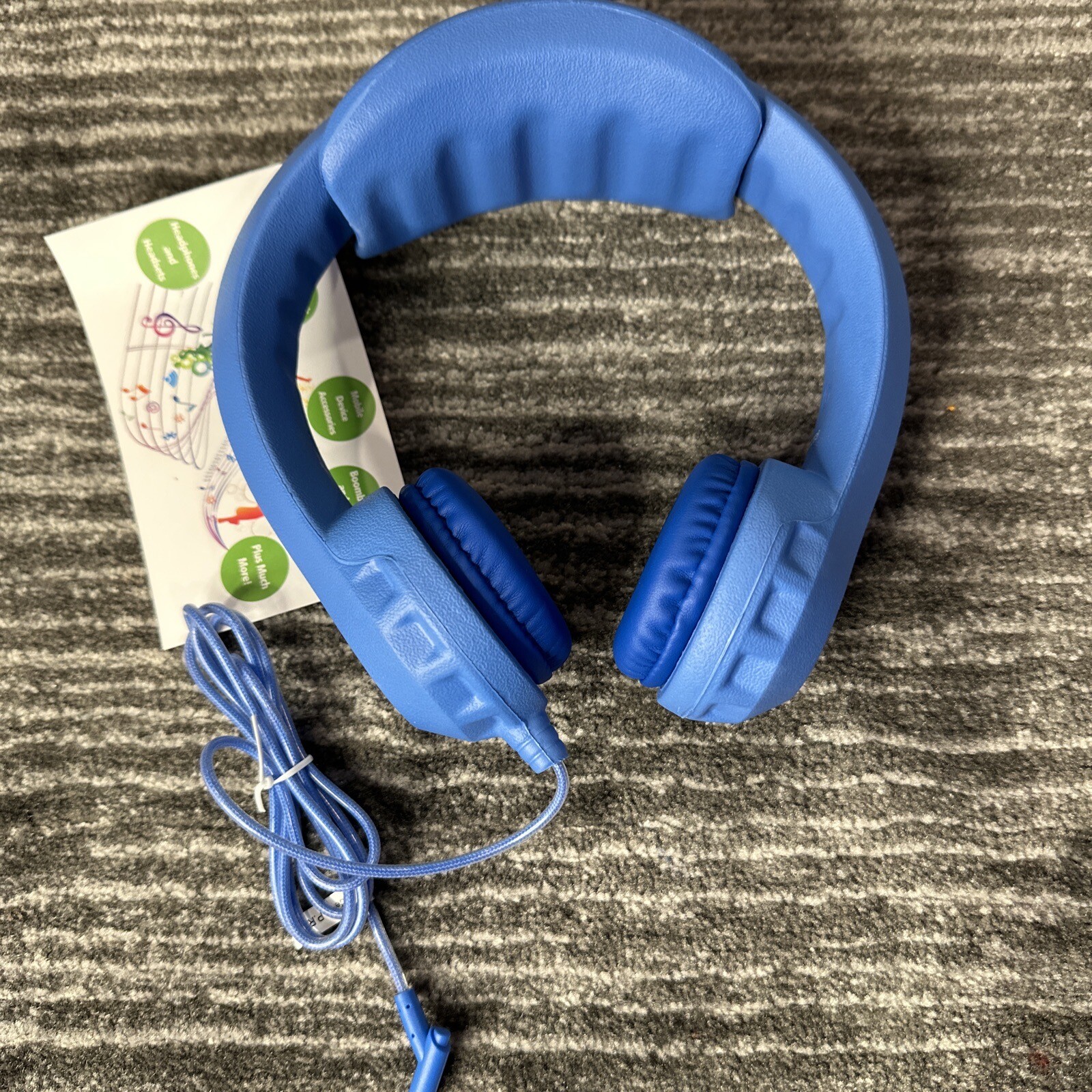 Hamilton Buhl Headphones Flex-Phones Stereo Blue Kids Industructable Tough New