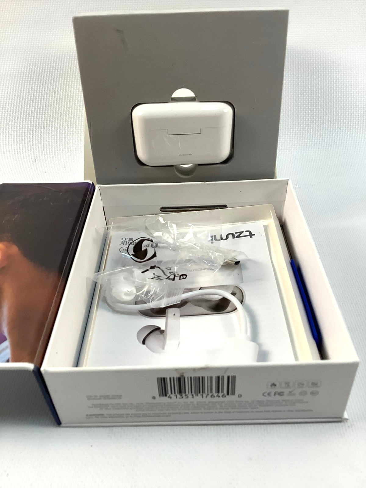 Tzumi SoundMates Pro Wireless Earbuds – ANC, Bluetooth 5.0, White, Charging Case