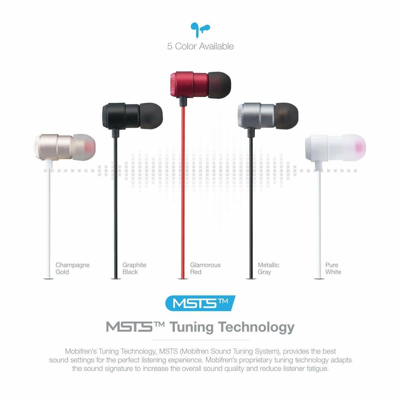 MobiFren Holeic Wireless Bluetooth Earbuds Hi-Fi Quality Stereo Sound Metal Ear