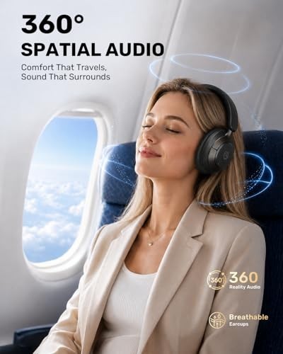 Boean Active Noise Cancelling Headphones, Bluetooth 6.0 Wireless Over Ear Headph