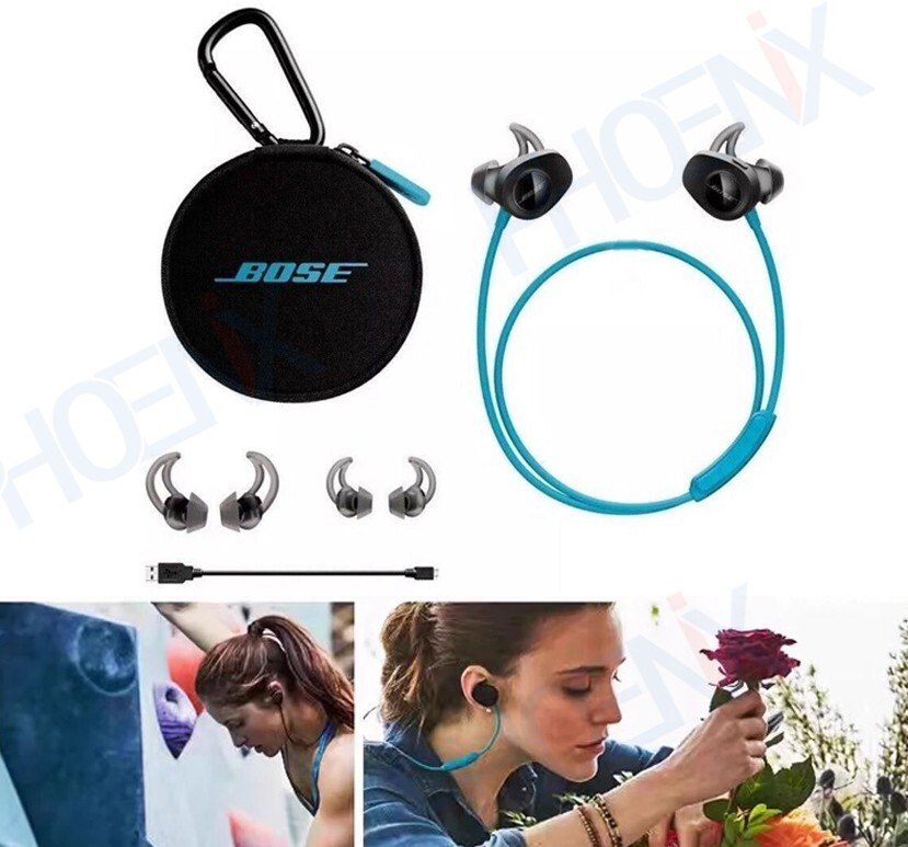 Bose SoundSport Wireless Bluetooth In Ear Headphones Earphones – Blue-Gift