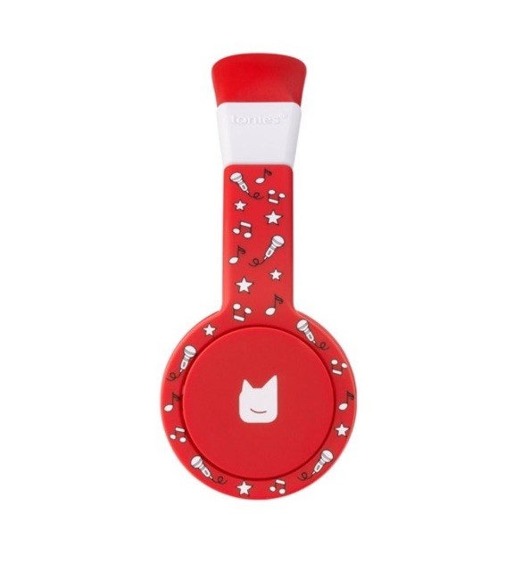 Tonies Foldable Wired Headphones for Kids – Comfortably Designed to fit Red