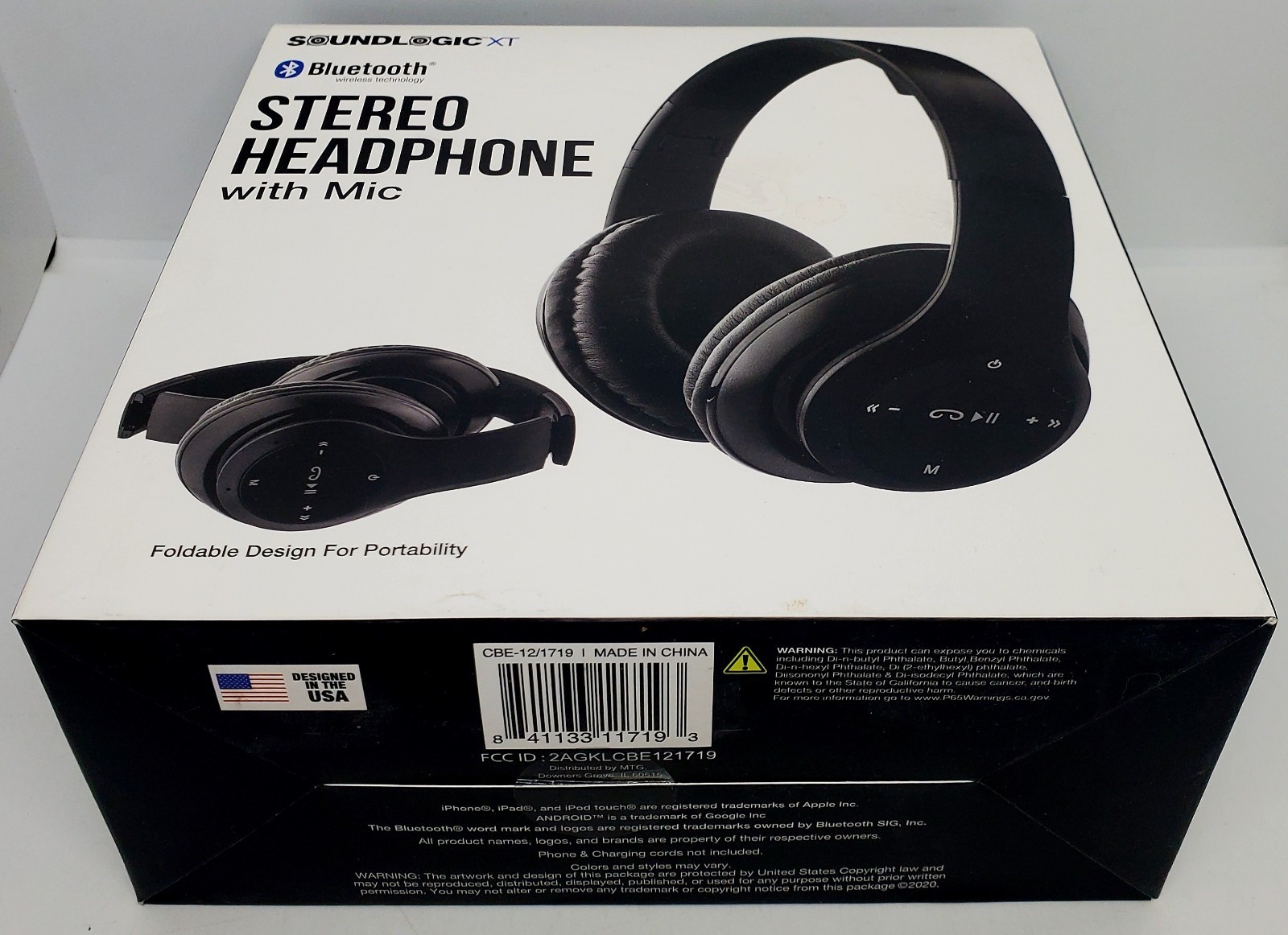 Brand New! Soundlogic XT Wireless Bluetooth HeadPhones With MIC Black Mint! 🎧🎶