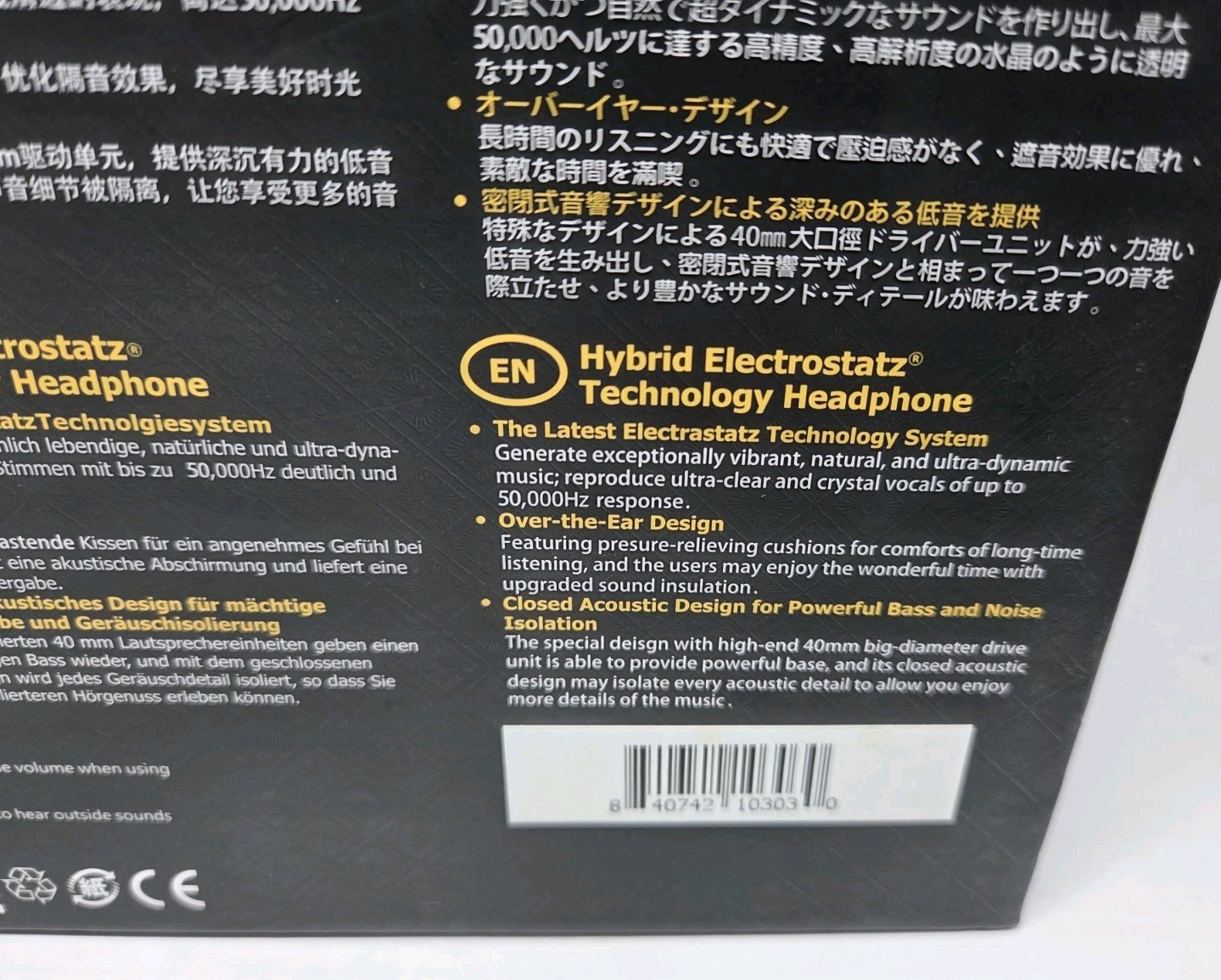 Cyberdrive Hi-Res Hybrid Dual Driver Over-Ear Headphones Blue Open Box Complete