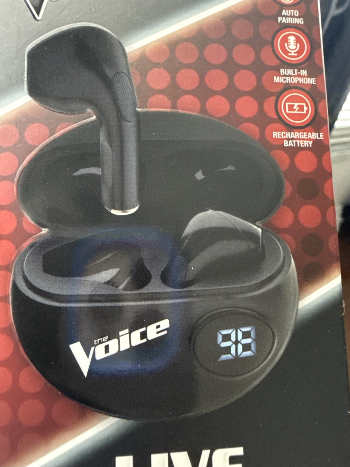 The Voice Expert True Wireless Stereo Earbuds With Power Display Black Bluetooth