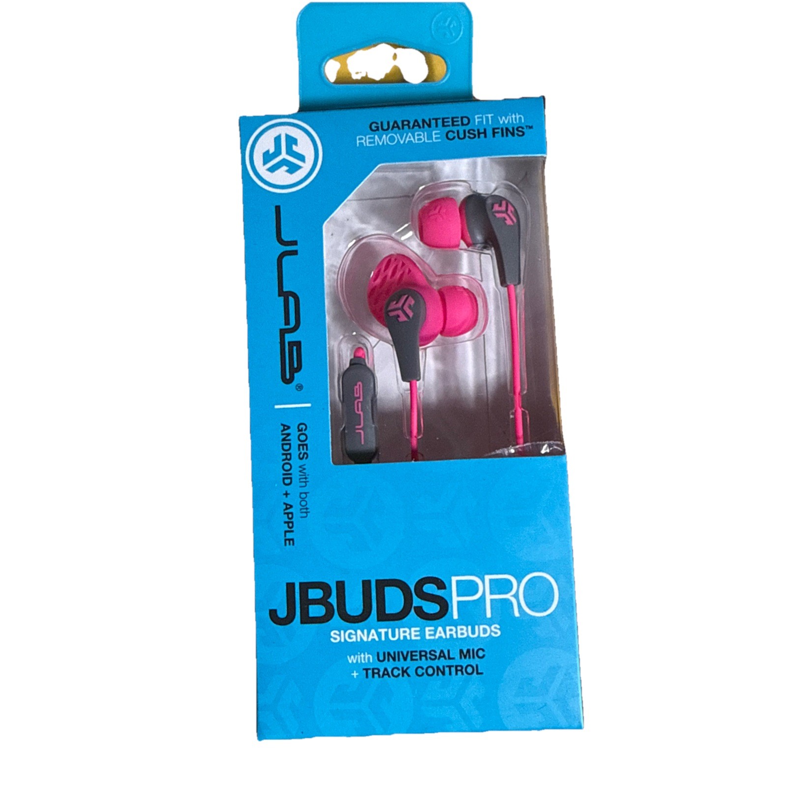 JLab Audio JBUDSPRO Earbuds with Mic & Track Control Pink New