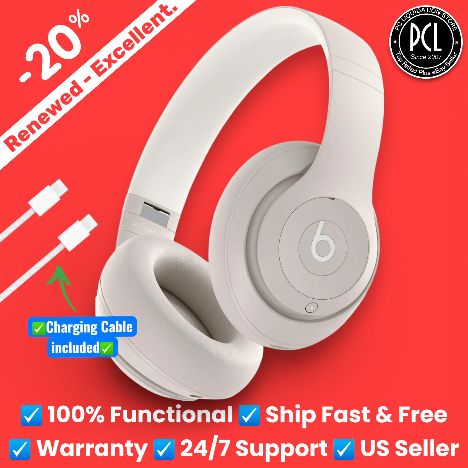 ✅ Beats Studio Pro Wireless Noise Cancelling Over-the-Ear Headphones・MQTR3LL/A ✅