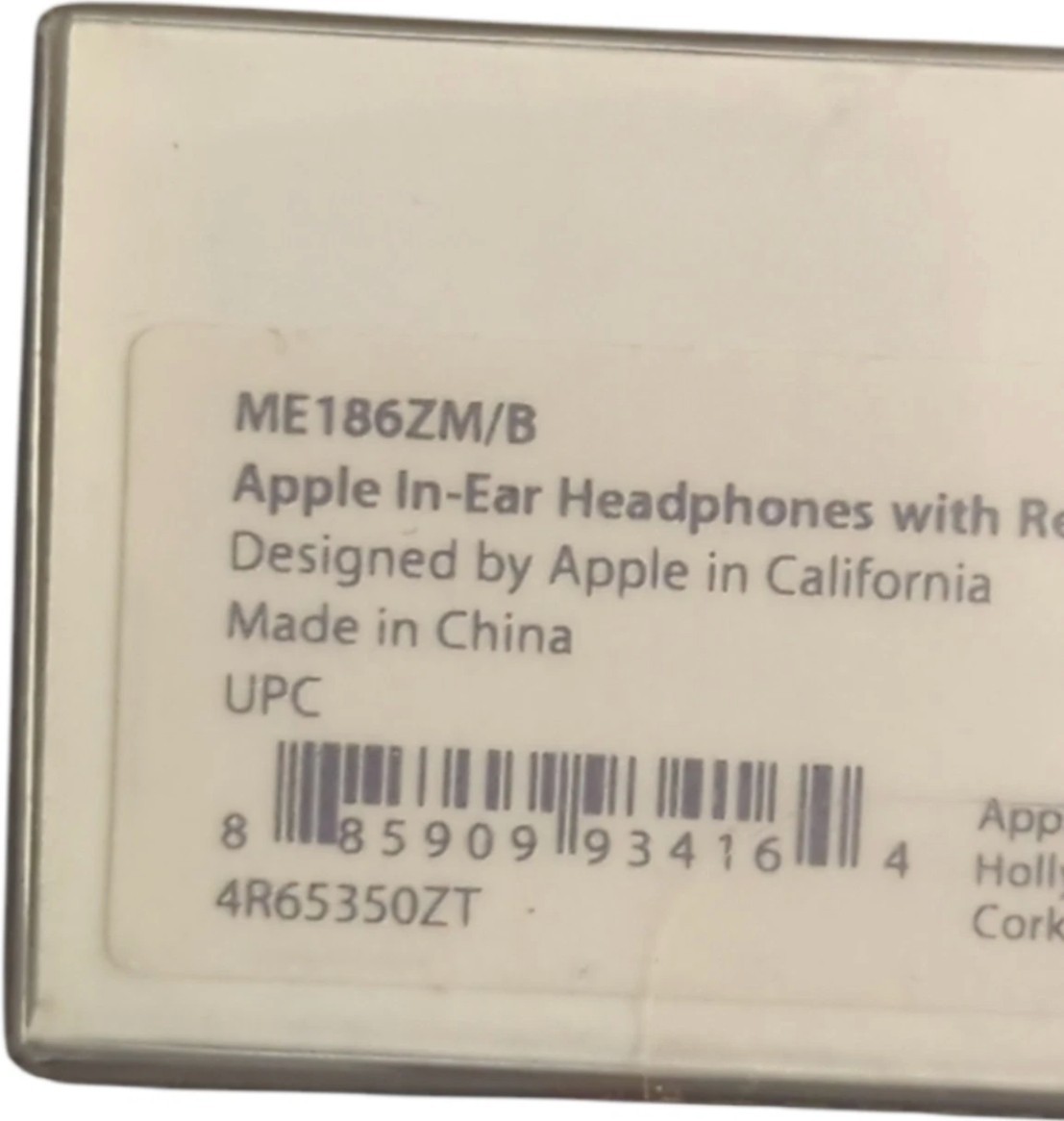Original Genuine Apple In-Ear Headphones with Remote and Mic (ME186ZM/B)