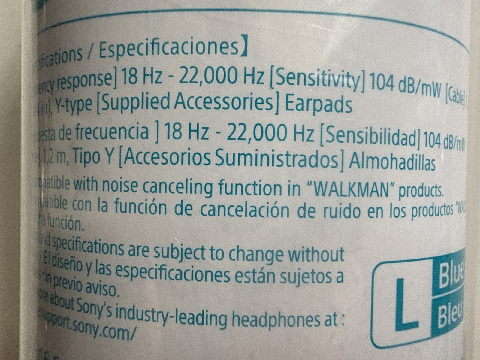 Sony MDR-E9LP Wired Fashion Earbuds – Blue – Sterio Headphones – New & Sealed