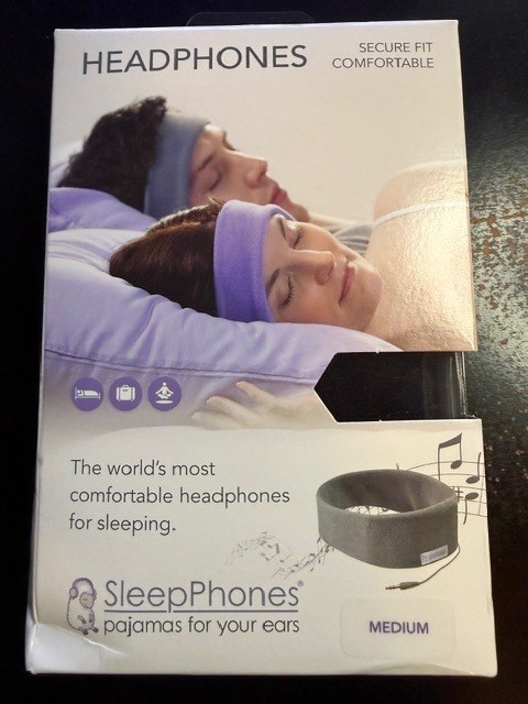 SleepPhones Medium Soft Gray Fleece Headphones for Sleeping and Relaxation NIB